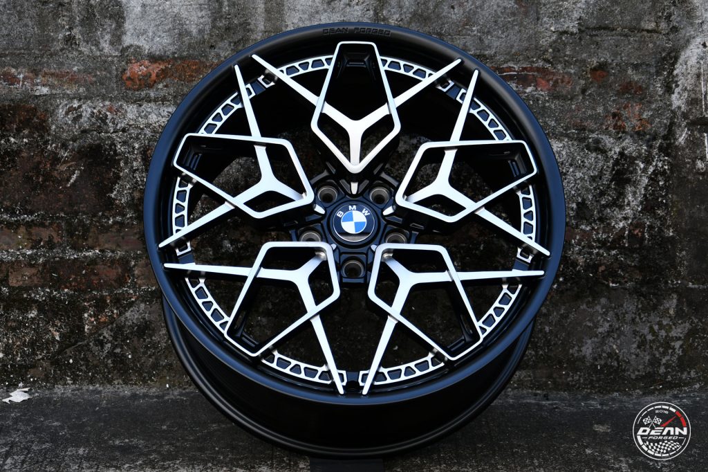 VE03 | MATTE BLACK MACHINED SPOKES POLISHED FACE | 20 INCH